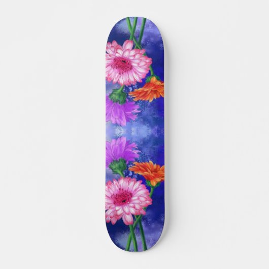Mooie kleuren Gerberas Skateboard Gift (Voorkant)