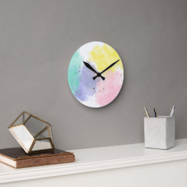 Mooie kleuren met een zachte aanraking ronde klok