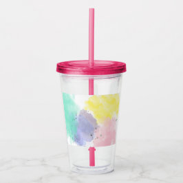 Mooie kleuren met een zachte tint acryl drinkbeker
