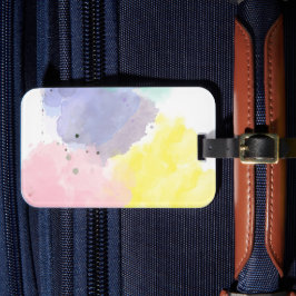 Mooie kleuren met een zachte tint bagagelabel
