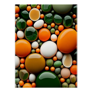 Mooie kleuren Mix voor Pebbles Glossy Poster