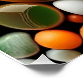 Mooie kleuren Mix voor Pebbles Glossy Poster (Hoek)