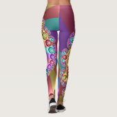 Mooie kleuren Modern Abstract fractal Art Leggings (Achterkant)