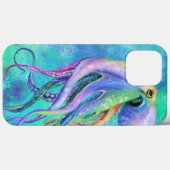 Mooie kleuren-octopus onderwaterschilder Case-Mate iPhone case (Achterkant (horizontaal))