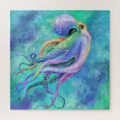 Mooie kleuren-octopus-puzzelschilderingen legpuzzel (Horizontaal)