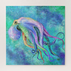 Mooie kleuren-octopus-puzzelschilderingen legpuzzel