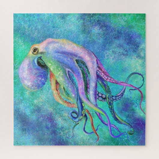 Mooie kleuren-octopus-puzzelschilderingen legpuzzel (Verticaal)