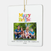 Mooie Kleuren Regenboog Foto Modern Keramisch Ornament (Links)