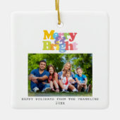 Mooie Kleuren Regenboog Foto Modern Keramisch Ornament (Voorkant)