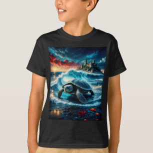 Mooie kleuren schildpad t-shirt