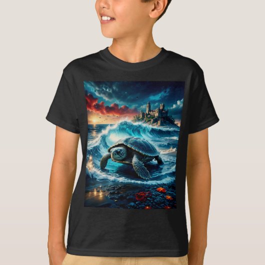 Mooie kleuren schildpad t-shirt (Voorkant)