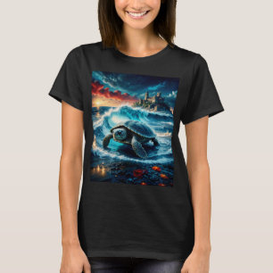Mooie kleuren schildpad t-shirt