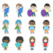 Mooie kleuren sticker (Voorkant)