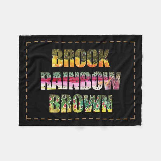 Mooie kleuren van 3 forel fleece deken (Voorkant (Horizontaal))