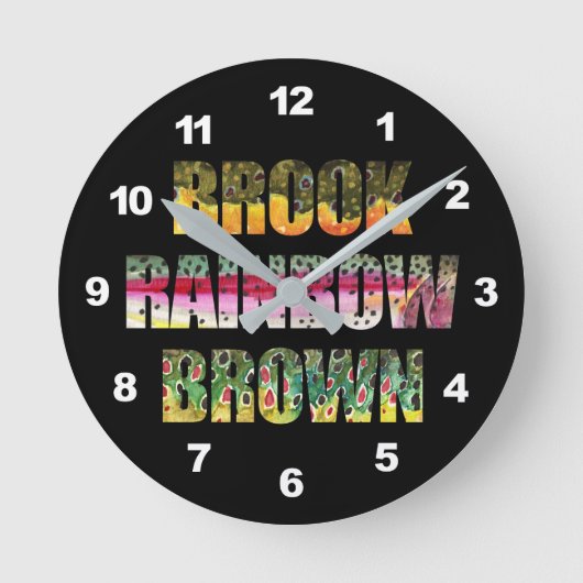 Mooie kleuren van 3 forel ronde klok (Voorkant)