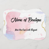 Mooie kleuren van de boutique manager van marmer b kaart (Voorkant / Achterkant)