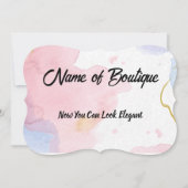 Mooie kleuren van de boutique manager van marmer b kaart (Voorkant)