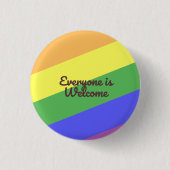 Mooie kleuren van de homopaar ronde button 3,2 cm (Voorkant)