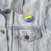 Mooie kleuren van de homopaar ronde button 3,2 cm (In situ)