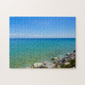 Mooie kleuren van het meer van Huron Legpuzzel (Horizontaal)