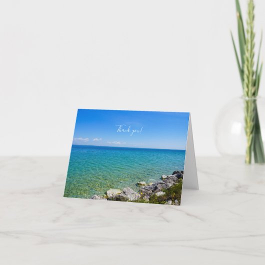 Mooie kleuren van Lake Huron Dank u kaart (Voorkant)