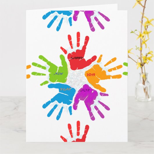 Mooie kleuren voor het mooiste jaar kaart (Gele Bloem)