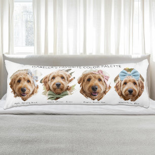 Mooie Kleurenpalet Aangepaste Foto Verf Staal Hond Lichaamskussen