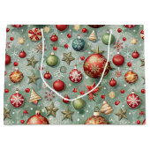 MOOIE KLEURIGE KERSTVERSIERINGEN GROOT CADEAUZAKJE (Voorkant)
