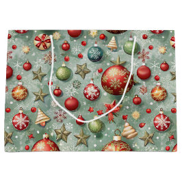 MOOIE KLEURIGE KERSTVERSIERINGEN GROOT CADEAUZAKJE