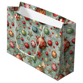MOOIE KLEURIGE KERSTVERSIERINGEN GROOT CADEAUZAKJE