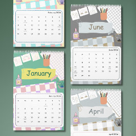 Mooie Kleurrijke 2026 Agenda Kalender