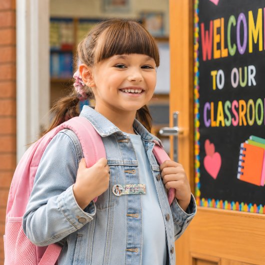 Mooie Kleurrijke Aangepaste Kindernaam & Foto Naam Naamplaatje