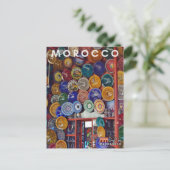 Mooie kleurrijke aardewerk van Marokko Marrakesh Briefkaart (Staand voorkant)