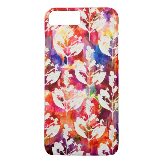 Mooie kleurrijke abstracte bladpatronen Case-Mate iPhone case (Achterkant)