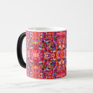 Mooie kleurrijke abstracte golven schilderij magische mok