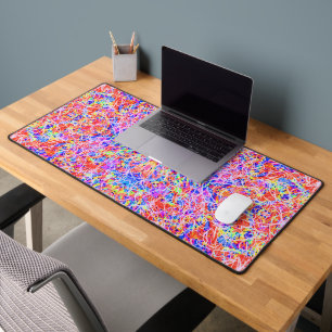 Mooie kleurrijke abstracte lijnen schilderij bureaumat