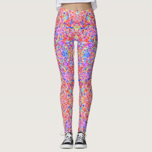 Mooie kleurrijke abstracte lijnen schildering leggings