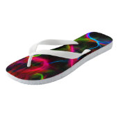 Mooie kleurrijke abstracte lijnen teenslippers (Schuin)