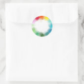 Mooie Kleurrijke Abstracte Moderne Blanco Sjabloon Ronde Sticker (Tas)