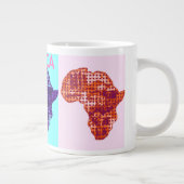 Mooie kleurrijke Afrika Continent Kaart Pop Art Grote Koffiekop (Rechts)