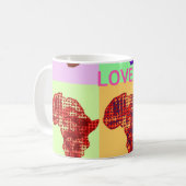 Mooie Kleurrijke Afrika Kaart Pop Patroon Art Desi Koffiemok (Voorkant links)