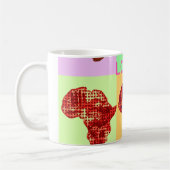 Mooie Kleurrijke Afrika Kaart Pop Patroon Art Desi Koffiemok (Links)