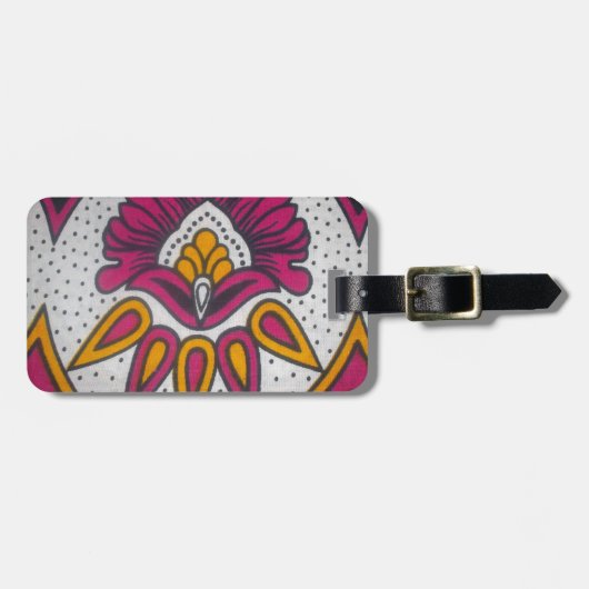 Mooie kleurrijke Afrikaanse stof Motief Art Print Bagagelabel (Voorkant horizontaal)