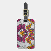 Mooie kleurrijke Afrikaanse stof Motief Art Print Bagagelabel (Voorkant verticaal)