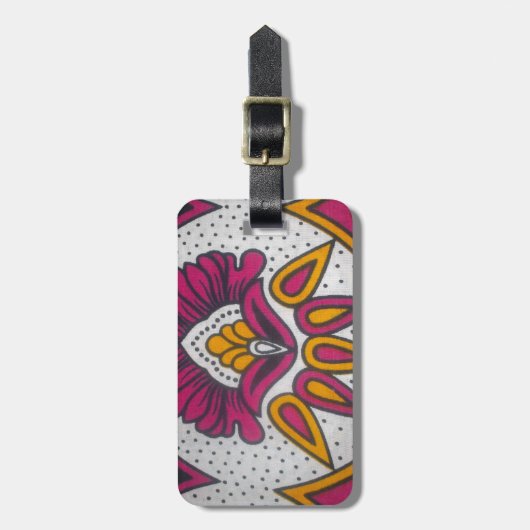 Mooie kleurrijke Afrikaanse stof Motief Art Print Bagagelabel (Voorkant verticaal)
