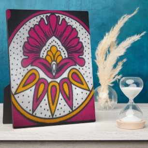 Mooie kleurrijke Afrikaanse stof Motief Art Print Fotoplaat