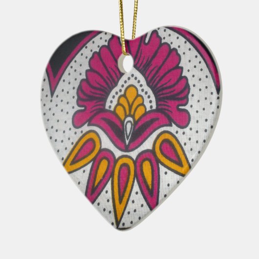 Mooie kleurrijke Afrikaanse stof Motief Art Print Keramisch Ornament (Links)