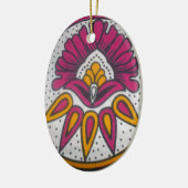 Mooie kleurrijke Afrikaanse stof Motief Art Print Keramisch Ornament (Links)