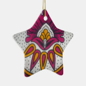 Mooie kleurrijke Afrikaanse stof Motief Art Print Keramisch Ornament (Rechts)