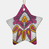 Mooie kleurrijke Afrikaanse stof Motief Art Print Keramisch Ornament (Links)